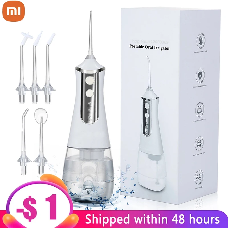 Xiaomi Dental Teeth Cleane 5 Modes Oral Irrigator Rechargeable Water Floss Portable Dental Water Flosser Jet 350ml Irrigator
Xiaomi Dental Teeth Cleane 5 Modes Oral Irrigator Rechargeable Water Floss Portable Dental Water Flosser Jet 350ml Irrigator