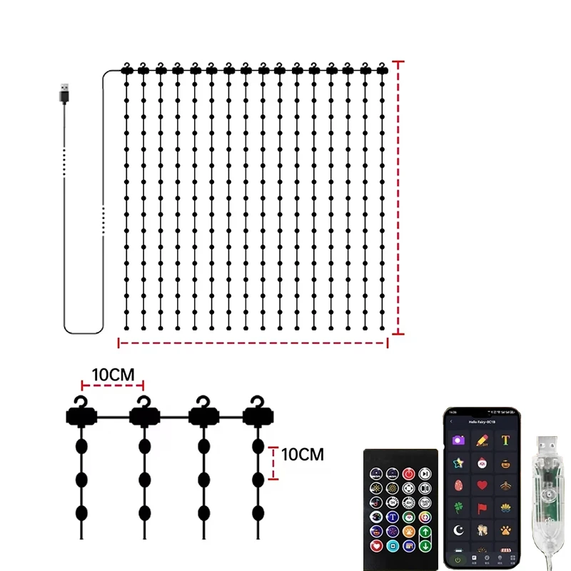 Светодиодная гирлянда XINGZHIRAOE RGB Bluetooth 
Светодиодная гирлянда XINGZHIRAOE RGB Bluetooth