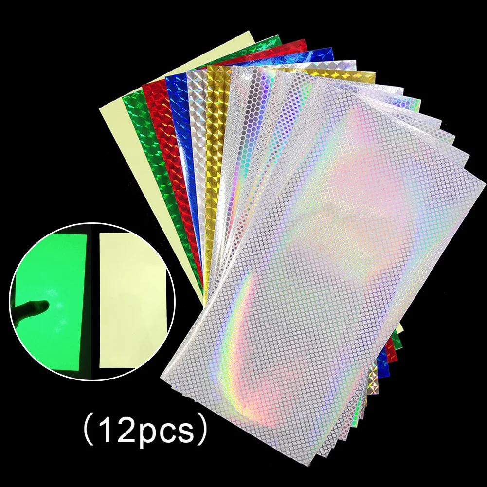12pcs 20x10Cm Bait Sticker Fishing Reflective Holographic Belt For Freshwater Lures Spoons Flashers Lure Tape Fishing Tackle
12pcs 20x10Cm Bait Sticker Fishing Reflective Holographic Belt For Freshwater Lures Spoons Flashers Lure Tape Fishing Tackle