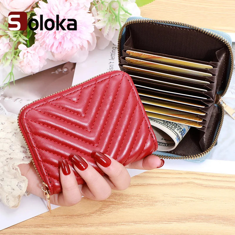 9 Bits Card Holder Women's Mini Wallet Thread PU Zipper Coin Purse Multiple Card Slot Rfid Blocking Bank Card Protect Cover Case
9 Bits Card Holder Women's Mini Wallet Thread PU Zipper Coin Purse Multiple Card Slot Rfid Blocking Bank Card Protect Cover Case