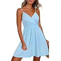 KILIG Women's Summer Dress V Neck Spaghetti Strap Party Tie Back Sundress with Pockets(Light Blue)
KILIG Women's Summer Dress V Neck Spaghetti Strap Party Tie Back Sundress with Pockets(Light Blue)