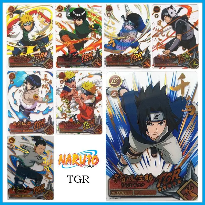 

NARUTO Uzumaki Naruto Sasuke TGR transparent card Anime characters collection Game cards Christmas Birthday gift Children's toys