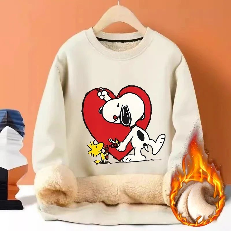 Мужская одежда Snoopy зимний пуловер из овечьей шерсти утепленные ветрозащитные