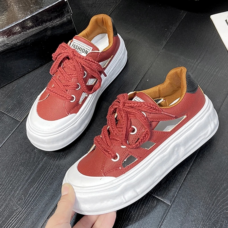 Summer New Women's Breathable Hollow Out Shoes Platform Sneakers Casual Walking Loafers Low Top Fashion Skateboarding Student
Summer New Women's Breathable Hollow Out Shoes Platform Sneakers Casual Walking Loafers Low Top Fashion Skateboarding Student