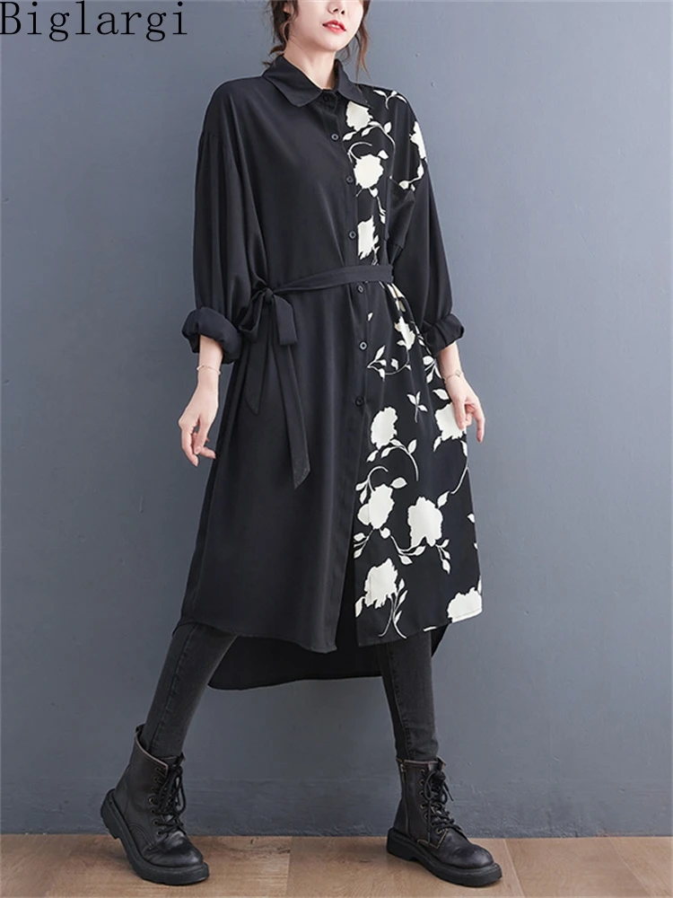 Oversized Summer Women Flower Shirt Dress Korea New Ladies Black Shirt Dresses Casual Loose Cotton Woman Cardigan Long Dress
Oversized Summer Women Flower Shirt Dress Korea New Ladies Black Shirt Dresses Casual Loose Cotton Woman Cardigan Long Dress