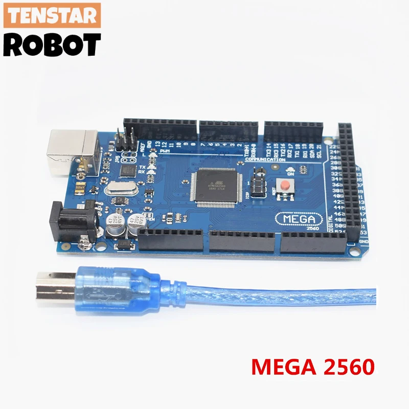 10pcs Mega 2560 R3 Mega2560 REV3 ATmega2560-16AU,ATMEGA16U2-MU Board + USB Cable compatible 10set
10pcs Mega 2560 R3 Mega2560 REV3 ATmega2560-16AU,ATMEGA16U2-MU Board + USB Cable compatible 10set