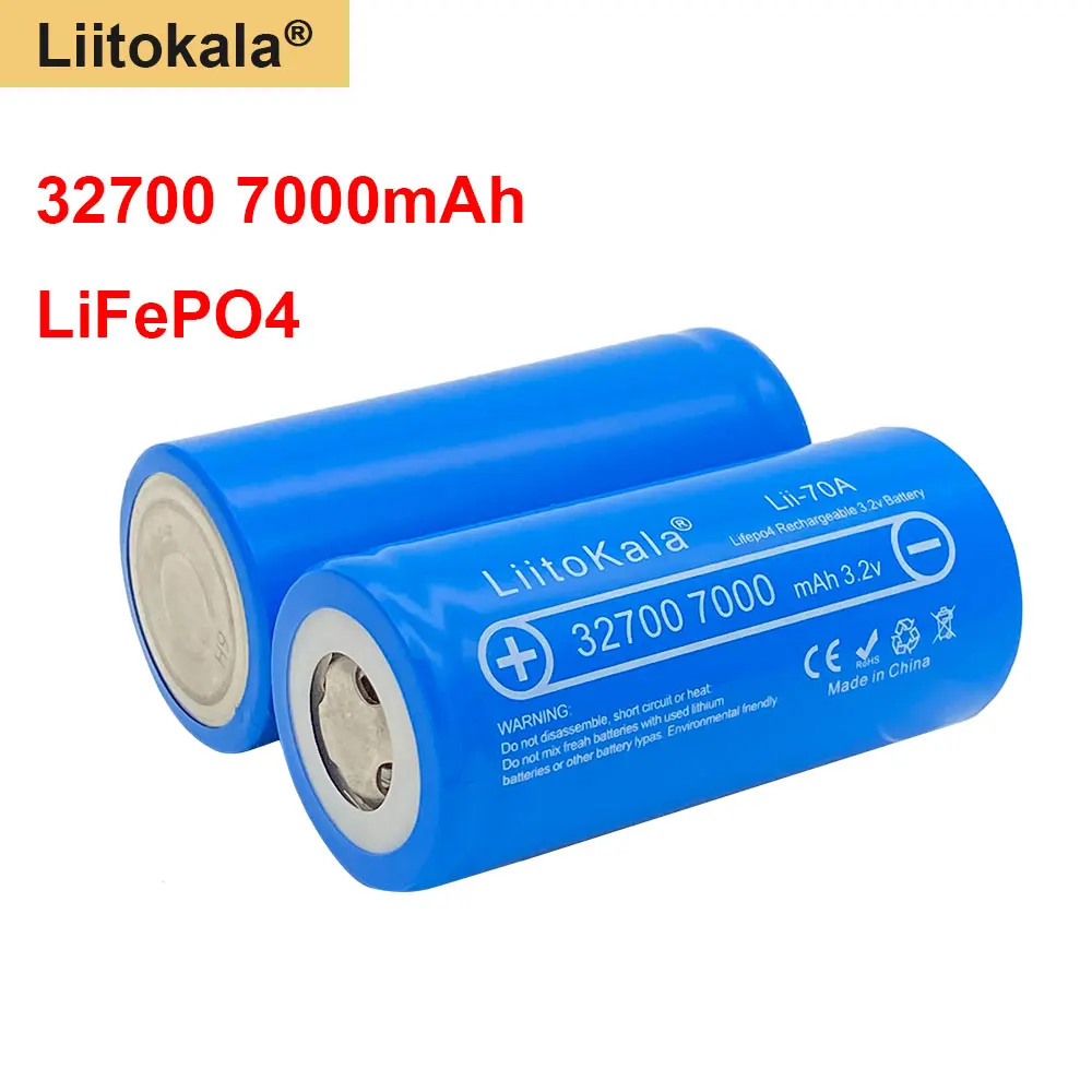 2020 LiitoKala Lii-70A High power 3.2 V 32700 7000mAh 6500mAh battery LiFePO4 35A 55A Continuous Discharge Maximum battery
2020 LiitoKala Lii-70A High power 3.2 V 32700 7000mAh 6500mAh battery LiFePO4 35A 55A Continuous Discharge Maximum battery