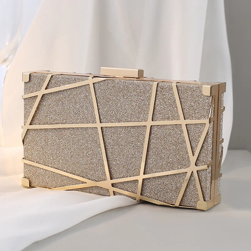 Women's Fashion Evening Bags Gold Glitter Geometric Metal Clutch Purses and Handbags Bridal Women's Wedding Bags for Women 2022
Women's Fashion Evening Bags Gold Glitter Geometric Metal Clutch Purses and Handbags Bridal Women's Wedding Bags for Women 2022