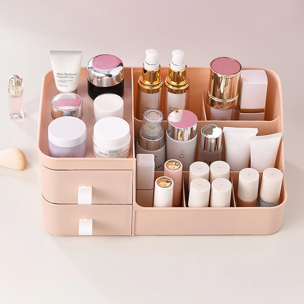 

Органайзер для макияжа с выдвижными ящиками-простая организация и изысканное ремесло Экономия пространства PP емкость для хранения рабочего стола