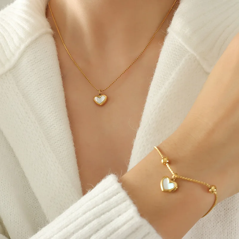 RACHELZ Luxury Heart Shell Necklace Elegant Stainless Steel Pendant Necklaces For Women Non Tarnish Jewelry Set Gift
RACHELZ Luxury Heart Shell Necklace Elegant Stainless Steel Pendant Necklaces For Women Non Tarnish Jewelry Set Gift