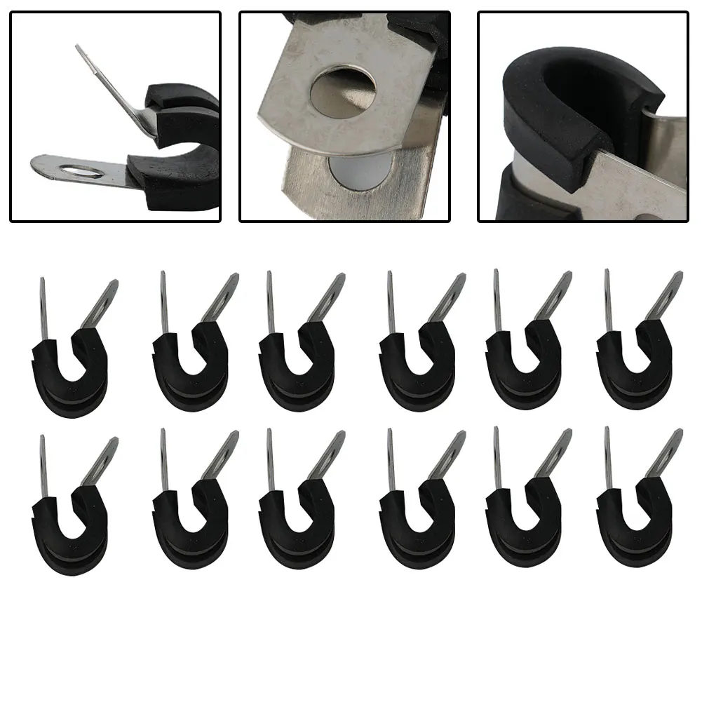 High Quality Brand New Hot Practical Useful Brake Pipe Clips Clips Metal P Clips Pack Of 12 Rubber Lined 5/16inch (5mm) Lines
High Quality Brand New Hot Practical Useful Brake Pipe Clips Clips Metal P Clips Pack Of 12 Rubber Lined 5/16inch (5mm) Lines