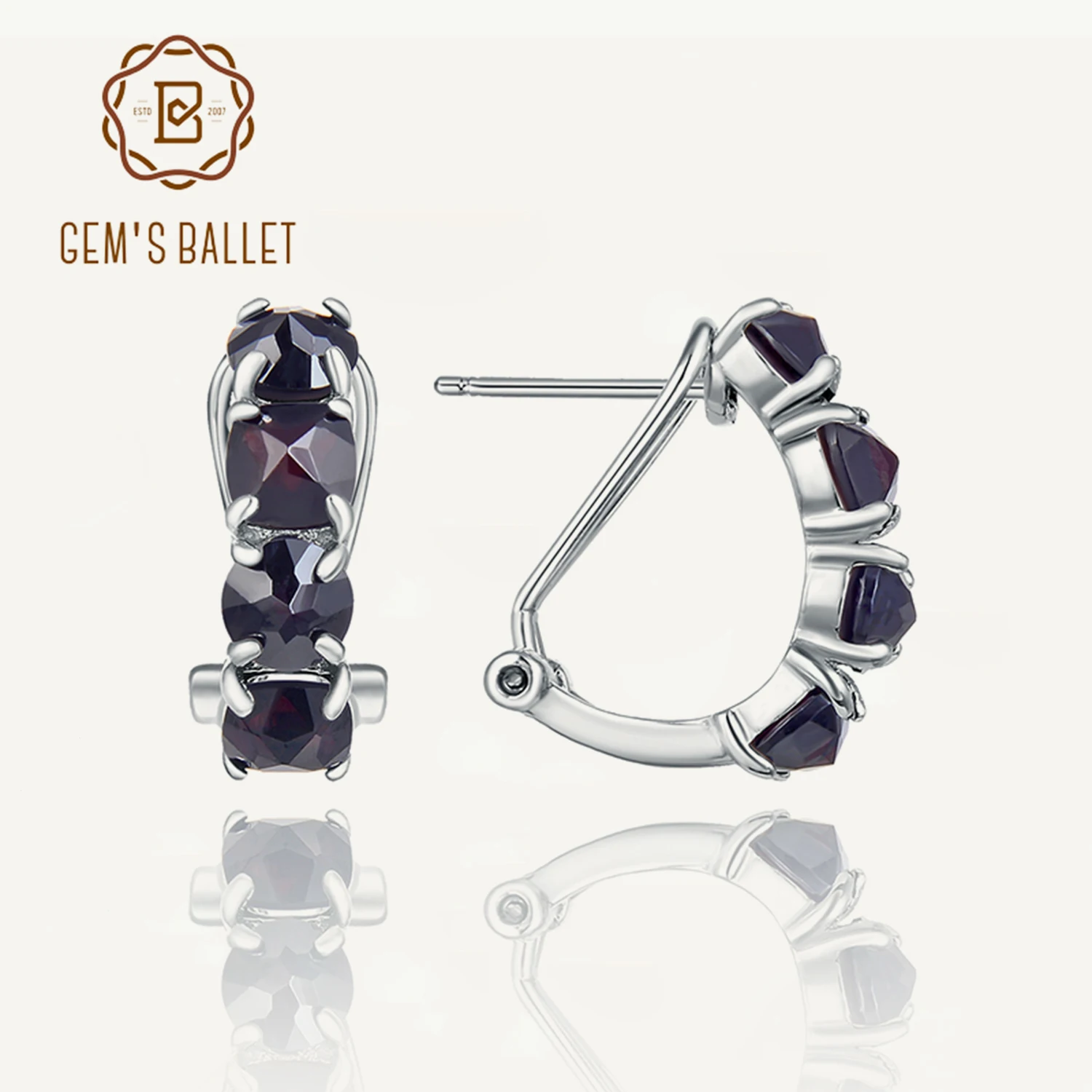 GEM'S BALLET 925 Sterling Silver Gemstone Earrings Natural Peridot Black Garnet Mystic Topaz Women's Hoop Earrings Fine Jewelry
GEM'S BALLET 925 Sterling Silver Gemstone Earrings Natural Peridot Black Garnet Mystic Topaz Women's Hoop Earrings Fine Jewelry