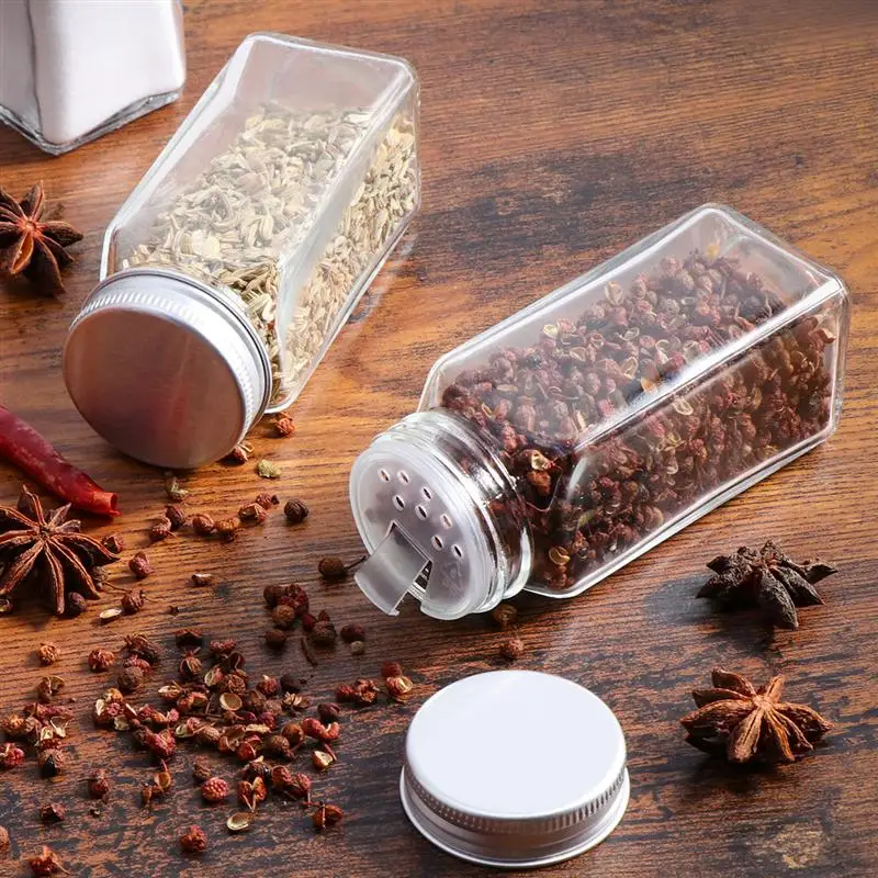 12PCS Spice Jars Square Glass Bottle Containers Seasoning Bottle Kitchen and Outdoor Camping Condiment Containers With Cover Lid
12PCS Spice Jars Square Glass Bottle Containers Seasoning Bottle Kitchen and Outdoor Camping Condiment Containers With Cover Lid