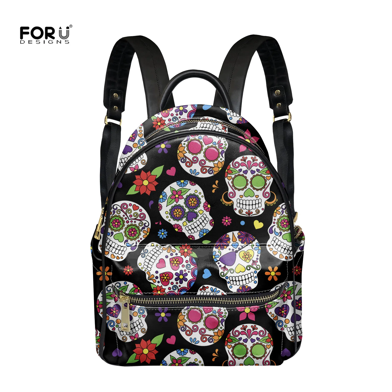 FORUDESIGNS Sugar Skull Pattern Women Traveling Backpack Causal Ladies Waterproof Backbag Mochila Girls PU Leather Backbag
FORUDESIGNS Sugar Skull Pattern Women Traveling Backpack Causal Ladies Waterproof Backbag Mochila Girls PU Leather Backbag