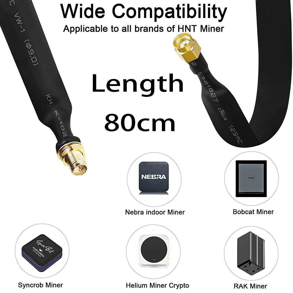 80cm Coaxial Extension Cable RP-SMA Male To RP-SMA Female Helium Hotspot Miner Antenna LoRa Flat-Window Door Feed Thru
80cm Coaxial Extension Cable RP-SMA Male To RP-SMA Female Helium Hotspot Miner Antenna LoRa Flat-Window Door Feed Thru