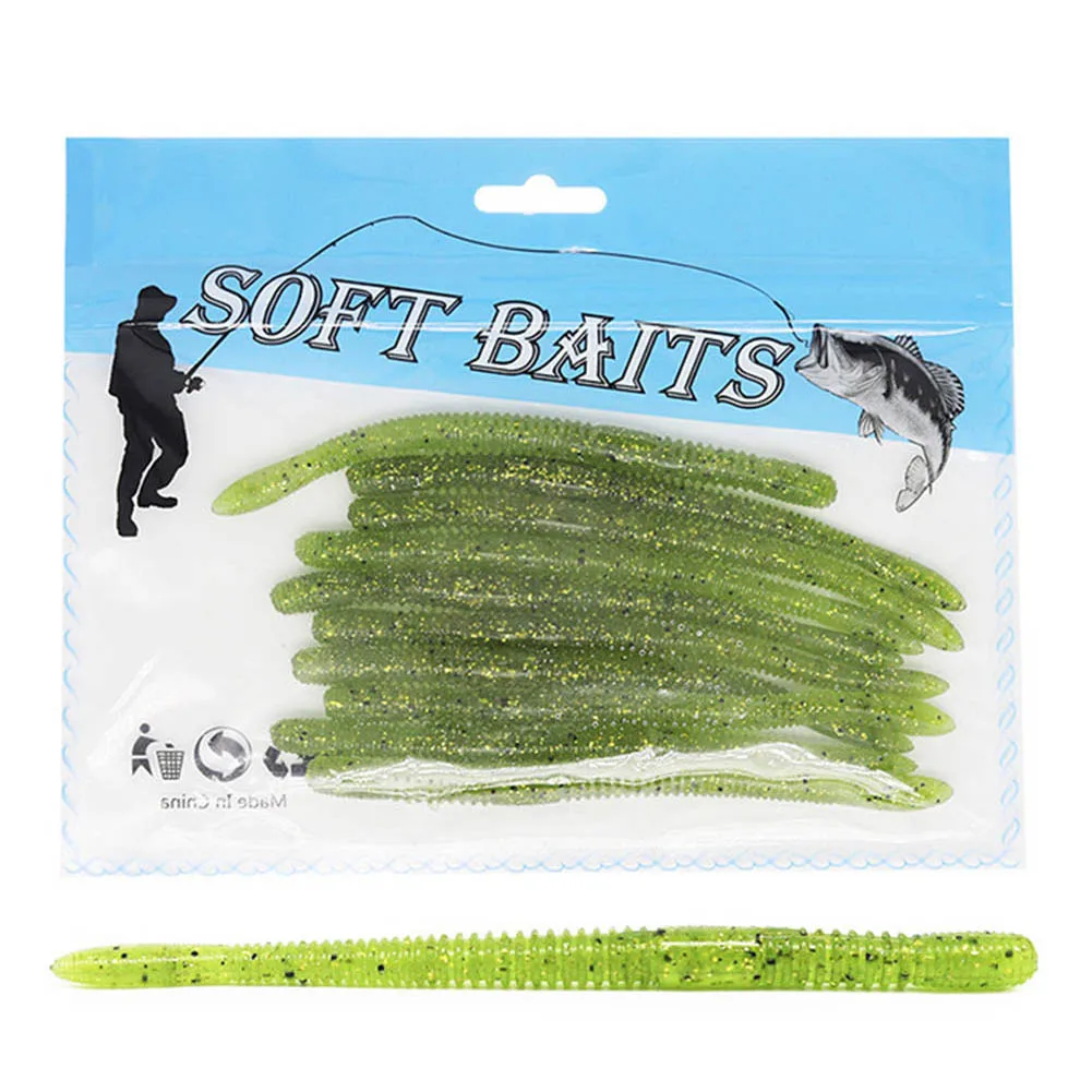 10pcs Thread Design Fishing Lure Soft Bait Worm Swim Baits 11.5cm/4.2g Pike Salmon Bass Lures Reflective Film Fish Tackle Iscas
10pcs Thread Design Fishing Lure Soft Bait Worm Swim Baits 11.5cm/4.2g Pike Salmon Bass Lures Reflective Film Fish Tackle Iscas
