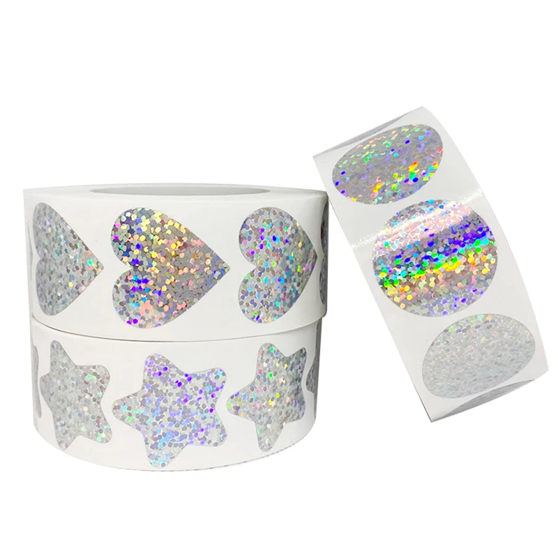 500/ Roll Laser Sticker Label Heart Star Round Sticker Handcrafted Holiday Birthday Party Sealed Label Sticker
500/ Roll Laser Sticker Label Heart Star Round Sticker Handcrafted Holiday Birthday Party Sealed Label Sticker