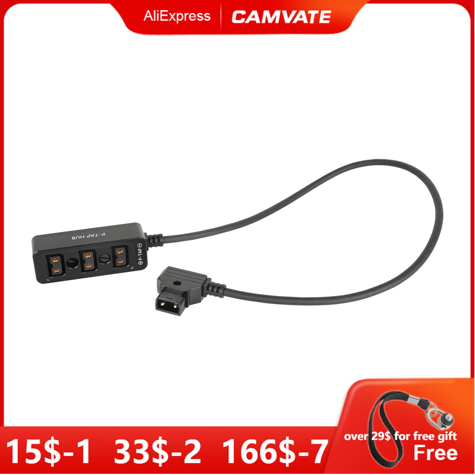 CAMVATE Male D-Tap B Type To 3-Port Female D-Tap P-Tap Hub Adapter Splitter With Ronin 2 Thread Screw For Photography Power
CAMVATE Male D-Tap B Type To 3-Port Female D-Tap P-Tap Hub Adapter Splitter With Ronin 2 Thread Screw For Photography Power