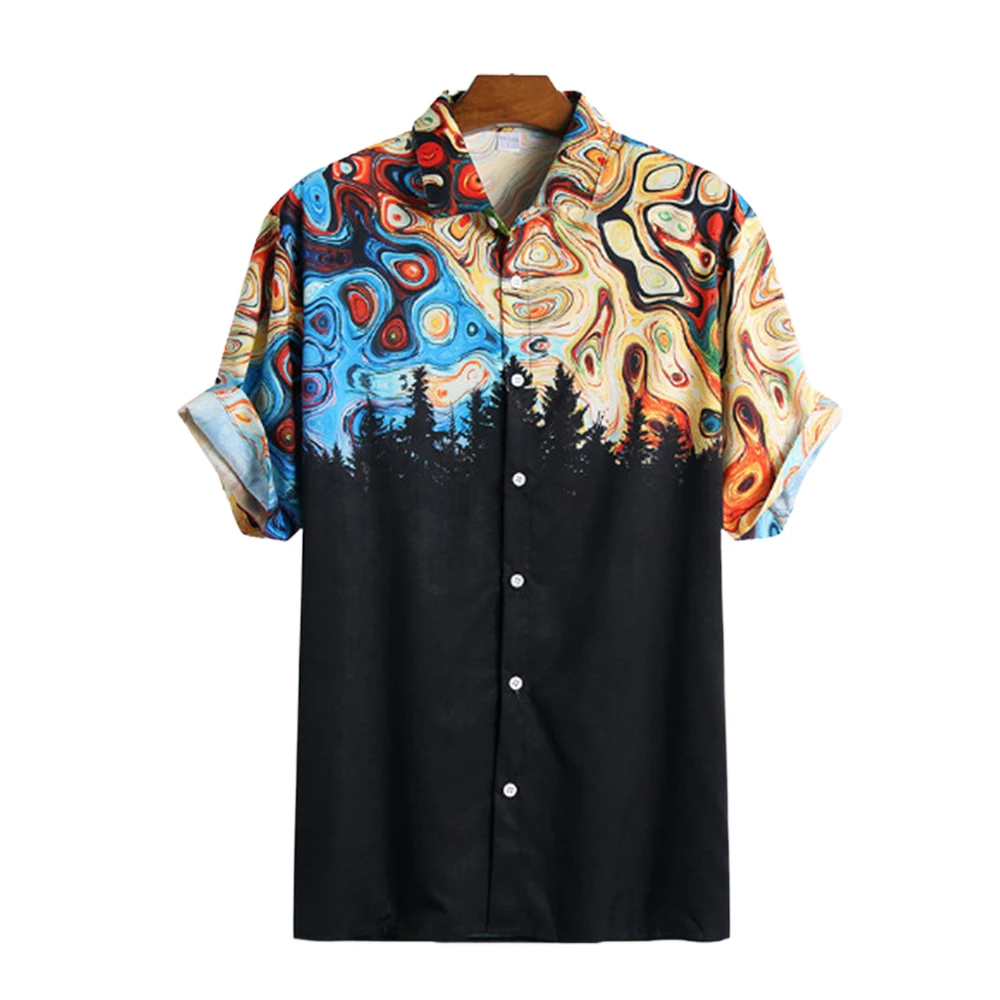 Summer Fashion Shirts Men Loose Casual Button Down Hawaiian Beach Short Sleeve T Shirt Top Oversized Beach Men's Shirt
Summer Fashion Shirts Men Loose Casual Button Down Hawaiian Beach Short Sleeve T Shirt Top Oversized Beach Men's Shirt