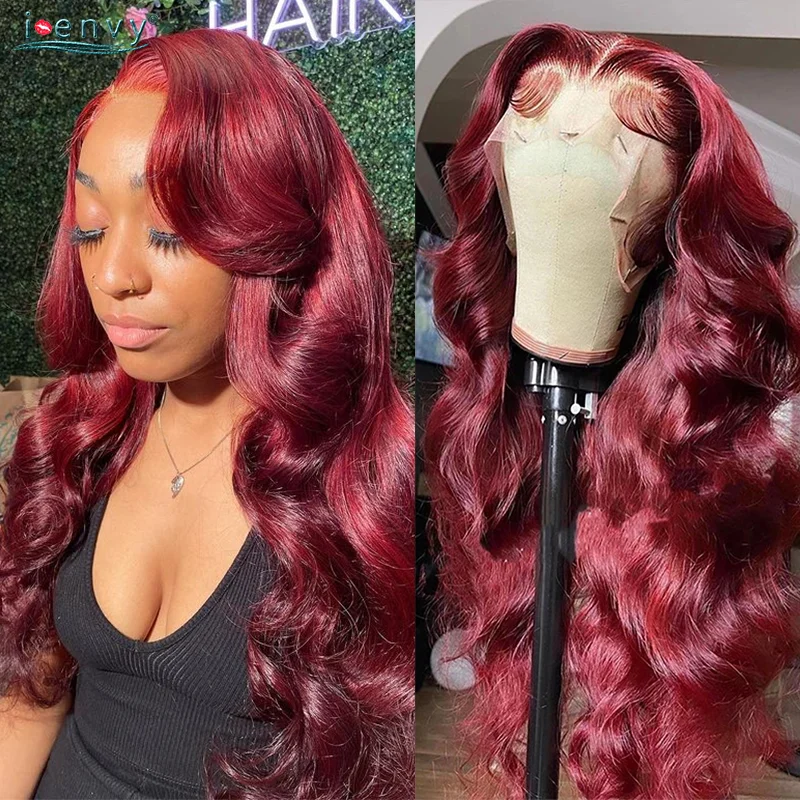 Colored 99J Red Lace Front Human Hair Wigs For Woman Peruvian 13X4 HD Burgundy Lace Front Wigs Human Hair Body Wave Remy 180%
Colored 99J Red Lace Front Human Hair Wigs For Woman Peruvian 13X4 HD Burgundy Lace Front Wigs Human Hair Body Wave Remy 180%