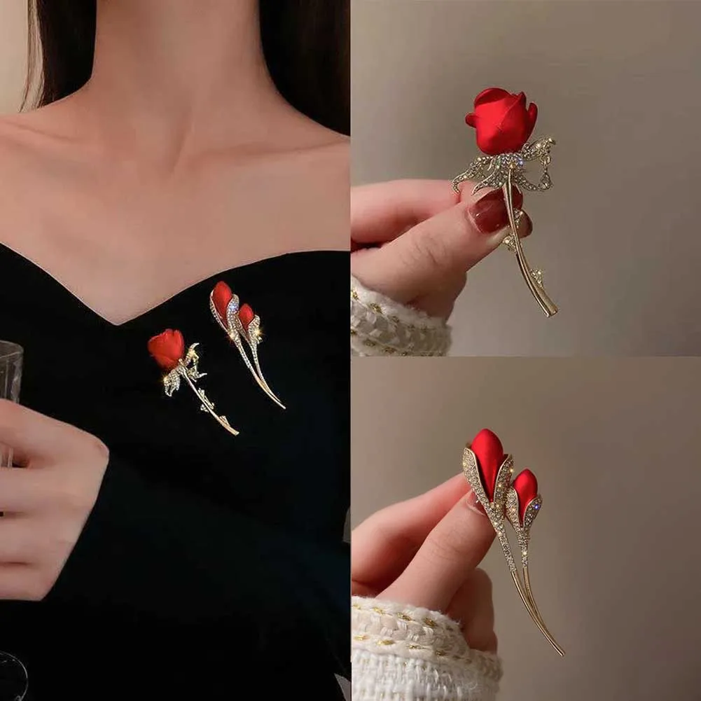 Red Enamel Rose Flower Brooches For Women Lady Fashion Exquisite Flower Lapel Pin Spring Summer Design Wedding Corsage
Red Enamel Rose Flower Brooches For Women Lady Fashion Exquisite Flower Lapel Pin Spring Summer Design Wedding Corsage