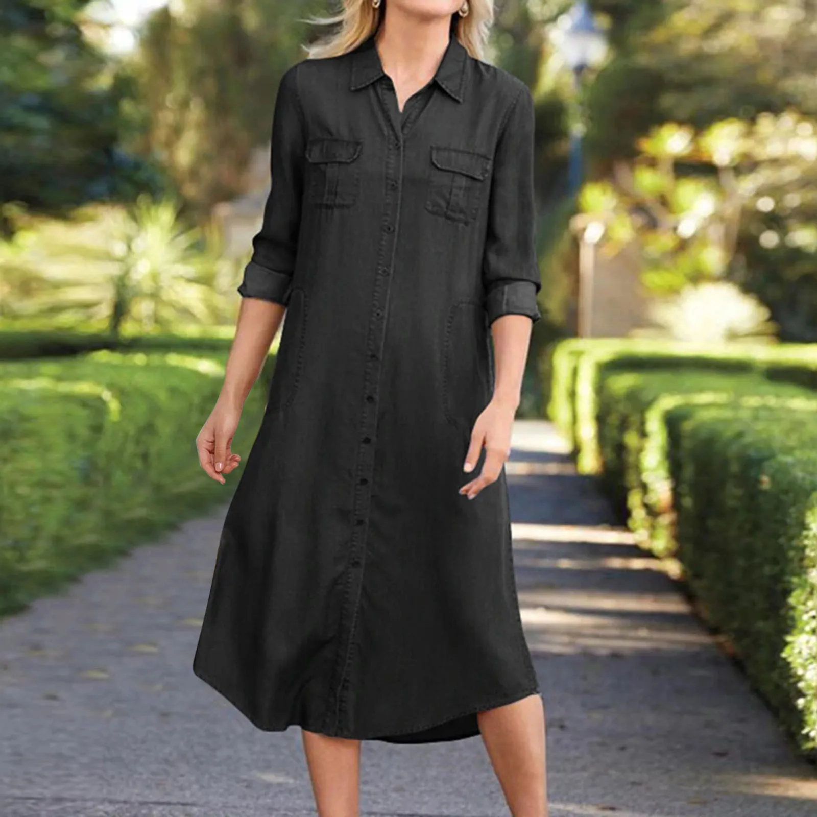 Womens Denim Shirt Dresses Fashion Summer Sexy V Neck 3/4 Vintage Party Dress Dress Jackets Large Size Womens Dresses
Womens Denim Shirt Dresses Fashion Summer Sexy V Neck 3/4 Vintage Party Dress Dress Jackets Large Size Womens Dresses