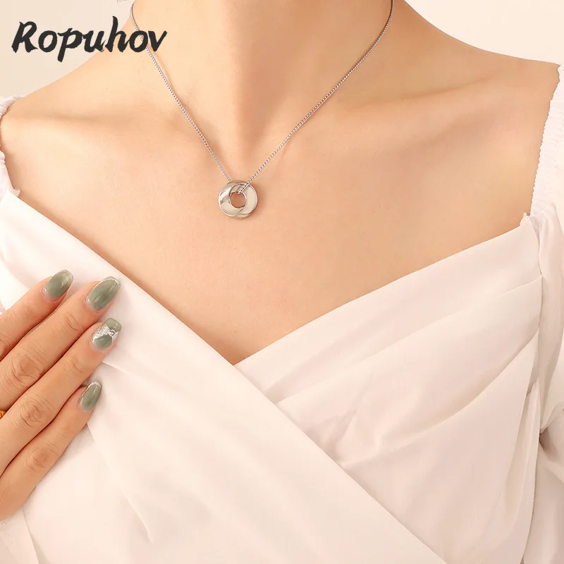 Ropuhov Woman New Europe And America Commuter Circle Geometric Ring Necklace Titanium Steel
Ropuhov Woman New Europe And America Commuter Circle Geometric Ring Necklace Titanium Steel