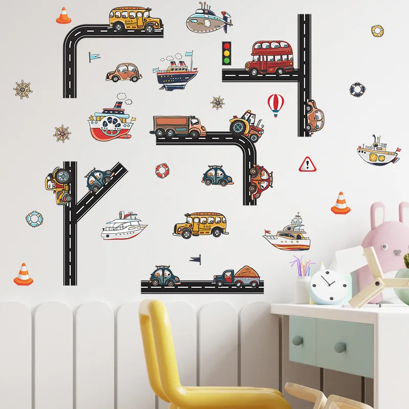 Cartoon Traffic Road Transport Cars Wall Stickers for Kids Baby Nursery Children's Play Room Bedroom Home Decor Mural Art Decals
Cartoon Traffic Road Transport Cars Wall Stickers for Kids Baby Nursery Children's Play Room Bedroom Home Decor Mural Art Decals