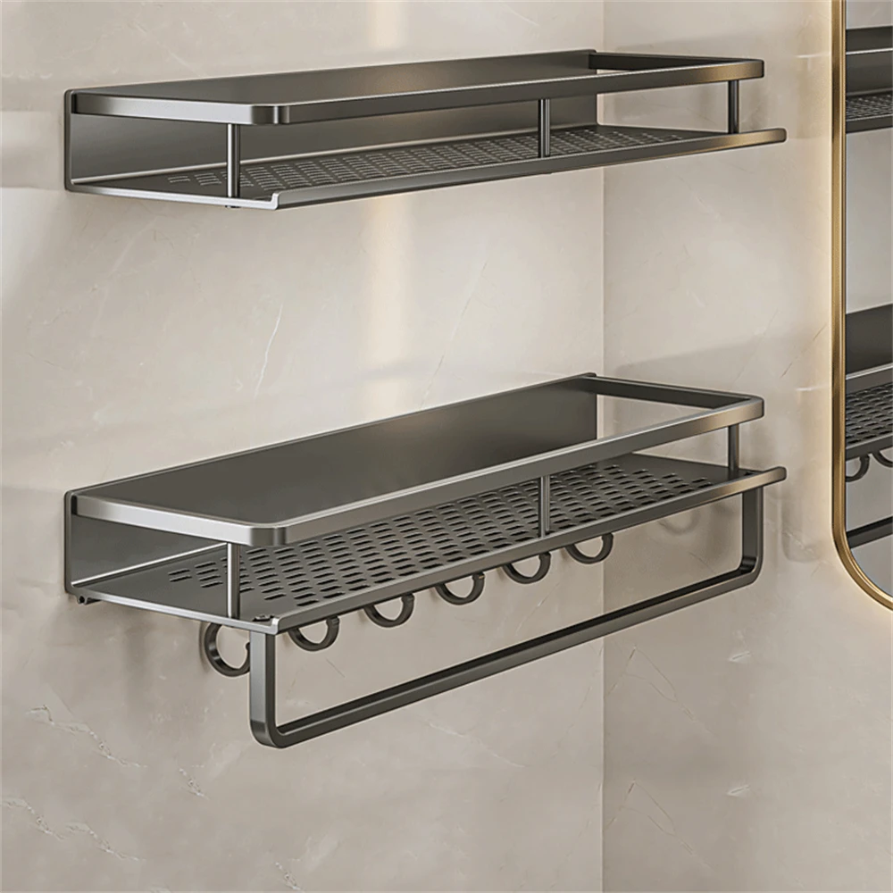 Black 1 layer Bathroom Storage Shelves Toilet Wall-mounted No Punching Wall Shelf Floating Shelves Space Aluminum Shower Caddies
Black 1 layer Bathroom Storage Shelves Toilet Wall-mounted No Punching Wall Shelf Floating Shelves Space Aluminum Shower Caddies