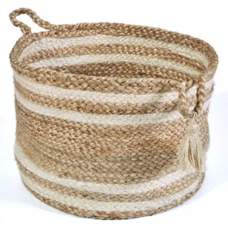 free shipping LR Home Baria Natural Jute 17" x 17" Braided Striped Decorative Storage Basket
free shipping LR Home Baria Natural Jute 17" x 17" Braided Striped Decorative Storage Basket