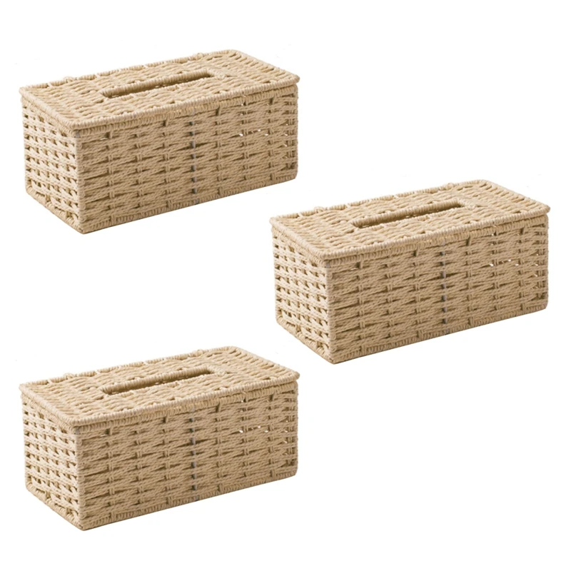 3X Rattan Tissue Box, Vintage Napkin Holder, Case Clutter Storage Container Cover, Living Room Desk Decoration (Beige)
3X Rattan Tissue Box, Vintage Napkin Holder, Case Clutter Storage Container Cover, Living Room Desk Decoration (Beige)