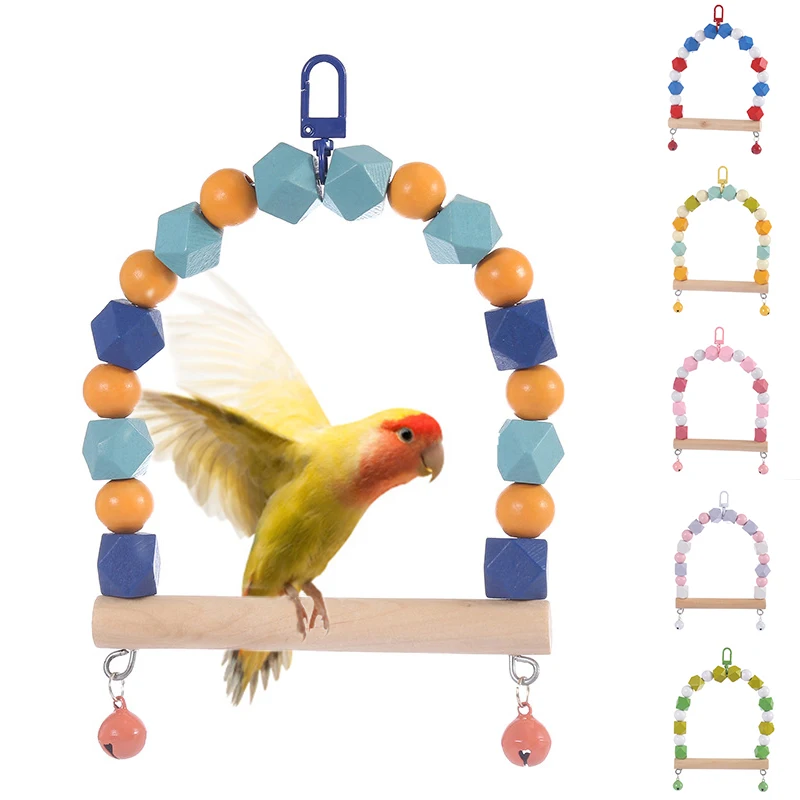 Wooden Parrot Swing Toys Bird Hanging Beads Toys with Bells Pet Birds Cage Chewing Toy for Small Parakeet Lovebird Cockatiel
Wooden Parrot Swing Toys Bird Hanging Beads Toys with Bells Pet Birds Cage Chewing Toy for Small Parakeet Lovebird Cockatiel