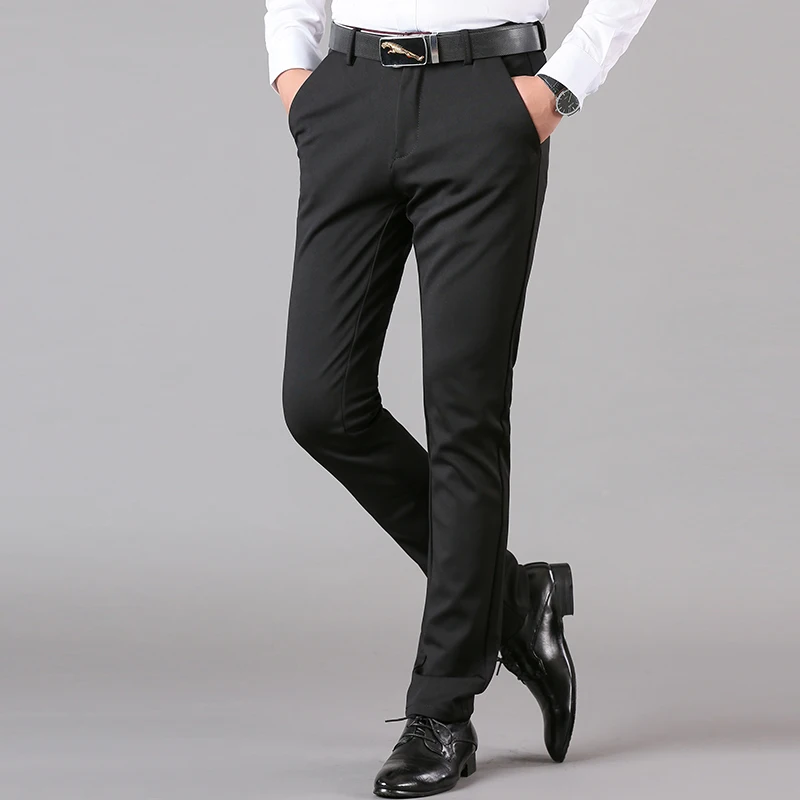Summer Men's Casual Pants Solid Thin Business Stretch Slim Fit Elastic Waist Fashion Trousers Male Streetwear Vintage Jogger 
Summer Men's Casual Pants Solid Thin Business Stretch Slim Fit Elastic Waist Fashion Trousers Male Streetwear Vintage Jogger