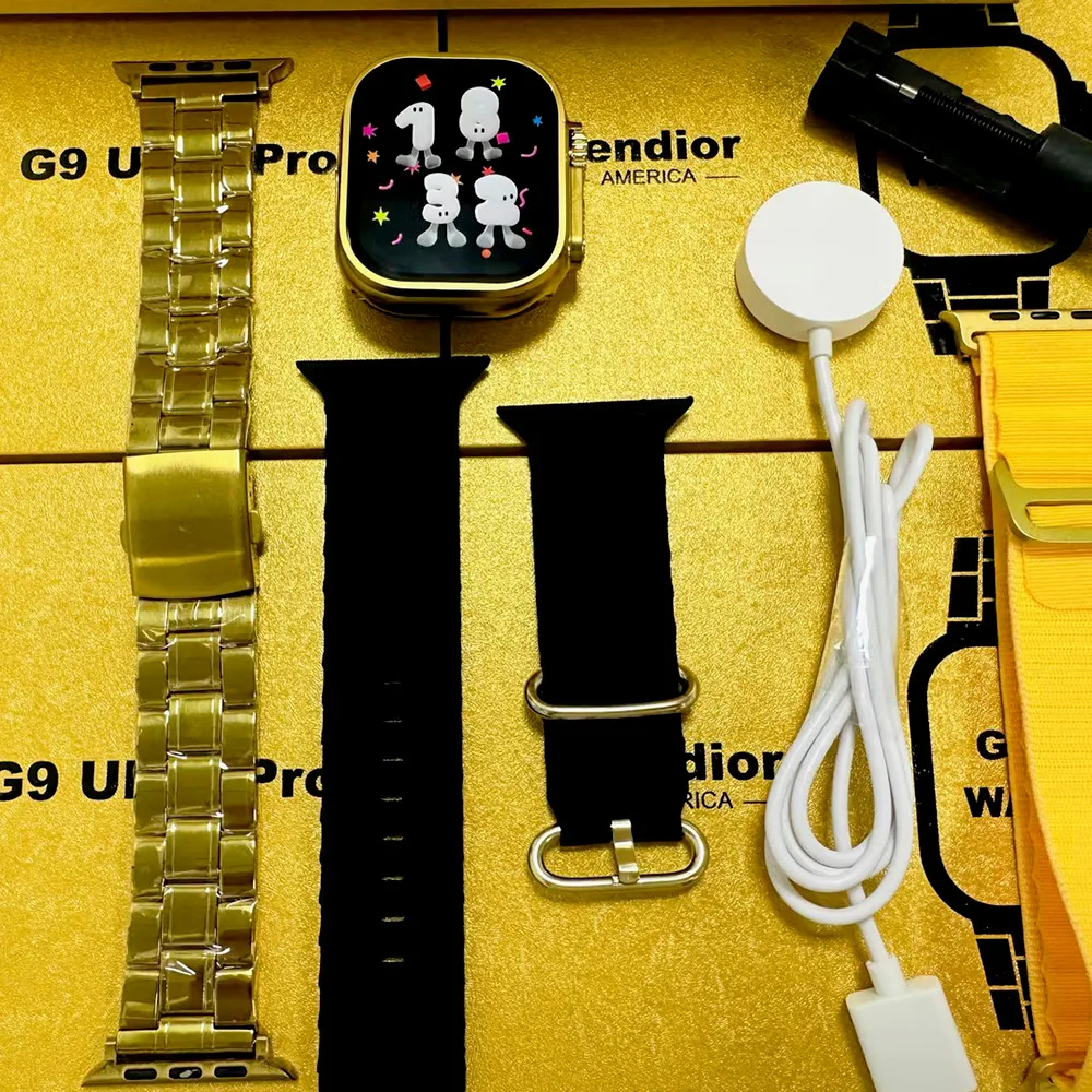 Lenovo 2023 G9 Ultra Pro Gold Smart Watch NFC Wireless Charging Smartwatch Bluetooth Call Men Women Sport Watch For IOS Android
Lenovo 2023 G9 Ultra Pro Gold Smart Watch NFC Wireless Charging Smartwatch Bluetooth Call Men Women Sport Watch For IOS Android