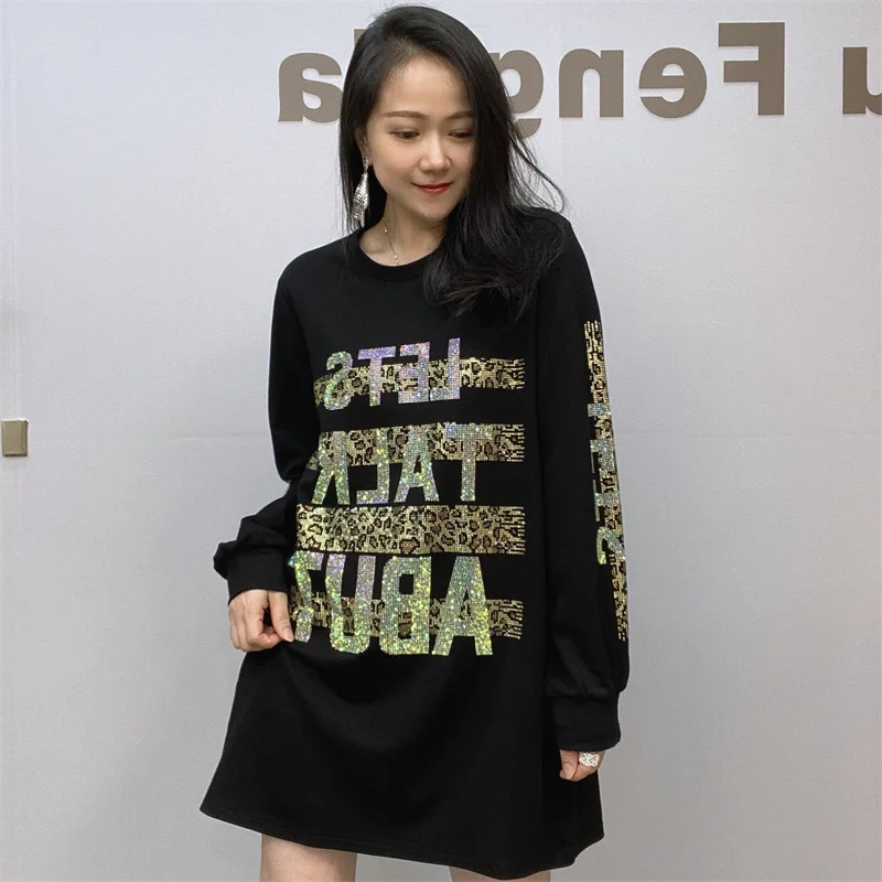 Womens Short Sleeve T-shirt Dress for Women Clothing Spring Summer Hot Rhinestones Mid-Length Hooded Dress Female
Womens Short Sleeve T-shirt Dress for Women Clothing Spring Summer Hot Rhinestones Mid-Length Hooded Dress Female