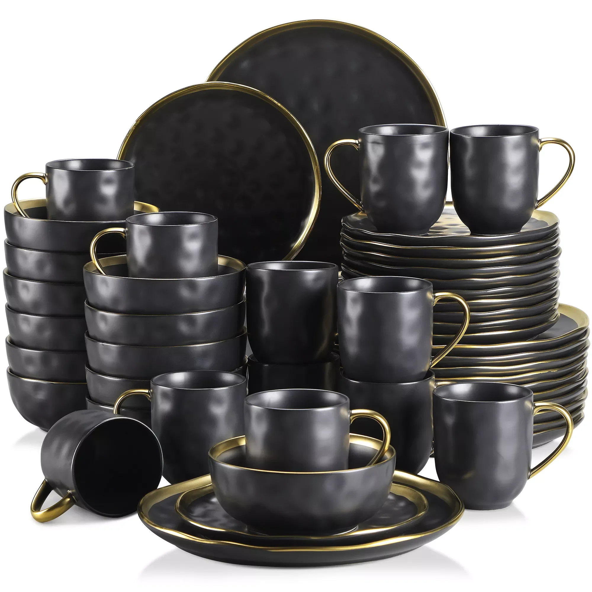 Sweet 16/32/48 Piece White Porcelain Dinnerware Set with Gold Trim Dessert Plate,Dinner Plate,Cup,Bowl Tableware Set
Sweet 16/32/48 Piece White Porcelain Dinnerware Set with Gold Trim Dessert Plate,Dinner Plate,Cup,Bowl Tableware Set