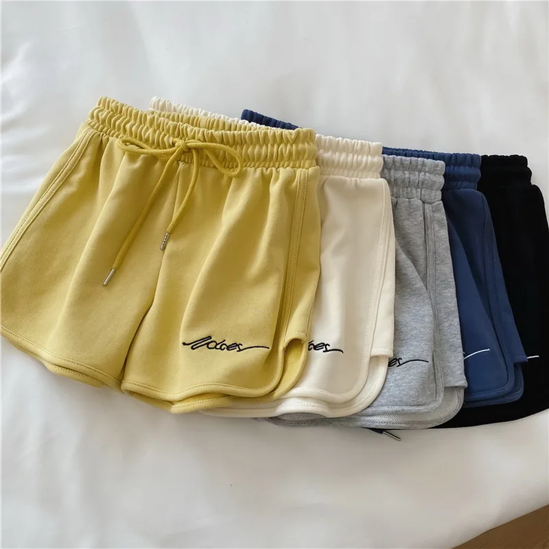 New Women Summer Short Pants Embroidery Letters Drawstrings Elastic Waistband High Waist Shorts Ladies Short 
New Women Summer Short Pants Embroidery Letters Drawstrings Elastic Waistband High Waist Shorts Ladies Short