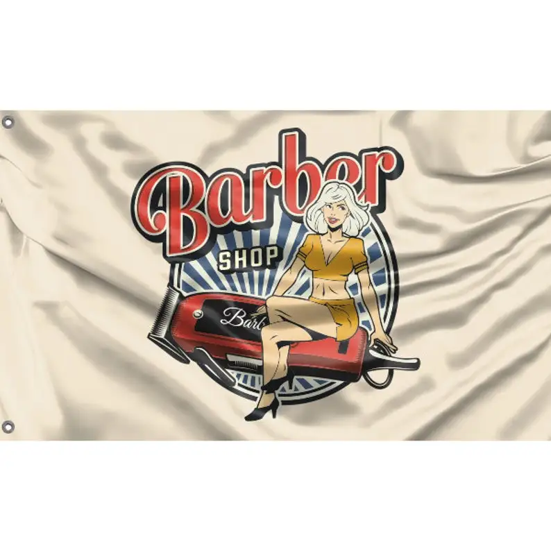 Barber Shop Retro Blonde Flag | Unique Design Print | Hiqh Quality Materials | Size - 3x5 Ft / 90x150 cm
Barber Shop Retro Blonde Flag | Unique Design Print | Hiqh Quality Materials | Size - 3x5 Ft / 90x150 cm