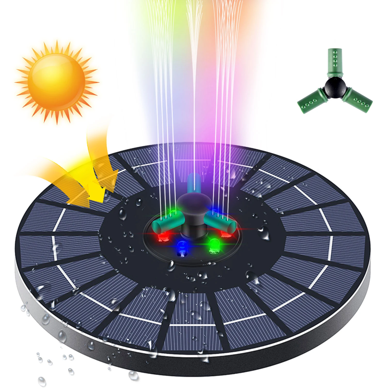 Solar Bird Bath Fountain Garden Bird Bath Pump4W Bird Bath Water Fountain Colorful LED Lights Outdoor Garden Decoration For Pool
Solar Bird Bath Fountain Garden Bird Bath Pump4W Bird Bath Water Fountain Colorful LED Lights Outdoor Garden Decoration For Pool