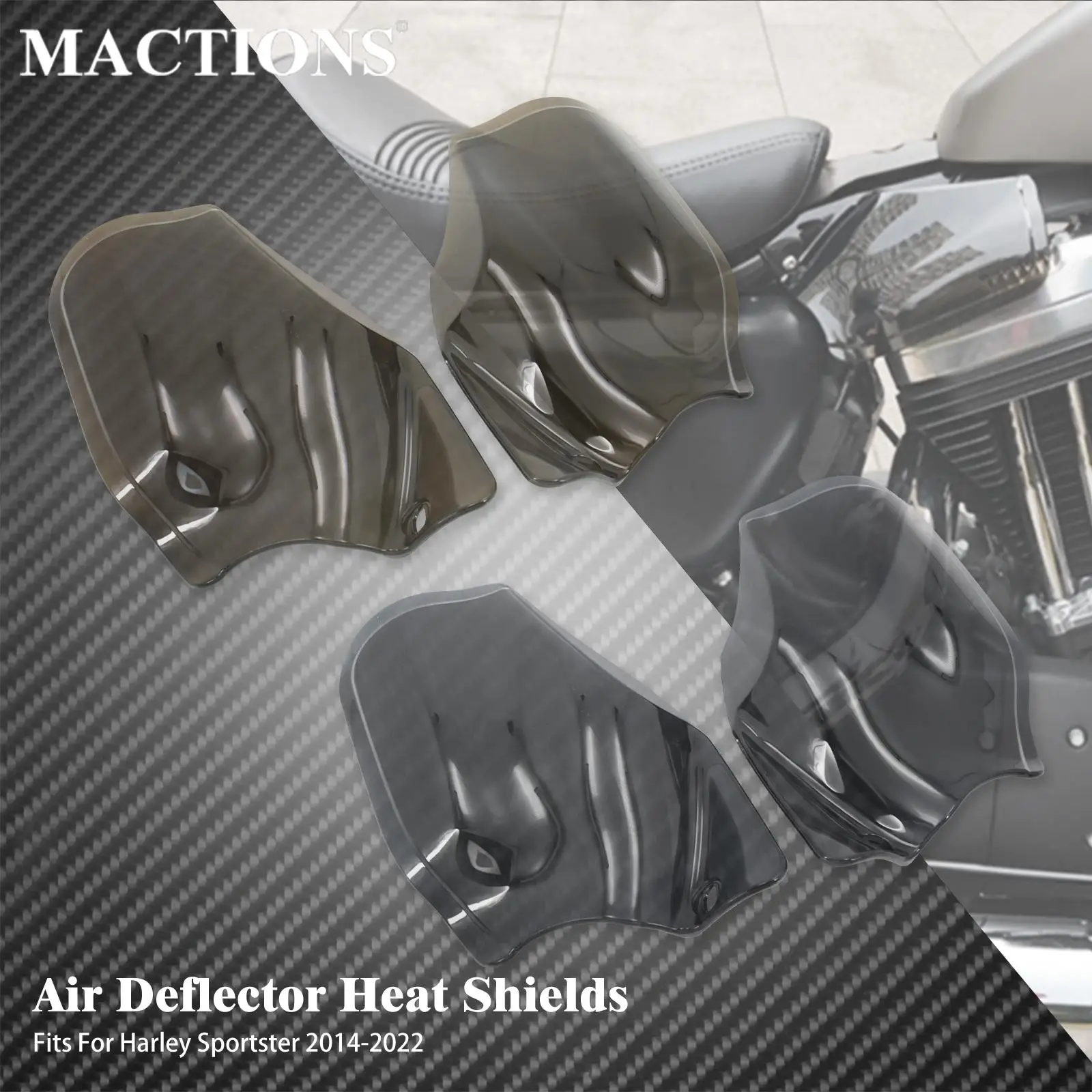 2xMotorcycle Smoke/Grey Reflective Saddle Shields Air Heat Deflector For Harley Sportster 883 1200 72 XL Forty Eight 2004-2022
2xMotorcycle Smoke/Grey Reflective Saddle Shields Air Heat Deflector For Harley Sportster 883 1200 72 XL Forty Eight 2004-2022