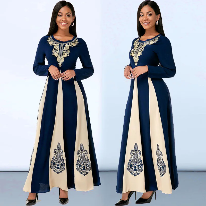 Wepbel Casual Muslim Dress Women Abaya Islamic Clothing O-neck Patchwork Long Islam Caftan Slim Big Swing Robe Turkey Kaftan
Wepbel Casual Muslim Dress Women Abaya Islamic Clothing O-neck Patchwork Long Islam Caftan Slim Big Swing Robe Turkey Kaftan