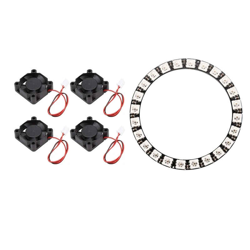 5 Pcs Accessories: 4 Pcs Mini Cooling Fan Small Exhaust Fan 24V 3D Printer Cooling Fan & 1 Pcs RGB LED Ring 24 Bits Leds WS2812
5 Pcs Accessories: 4 Pcs Mini Cooling Fan Small Exhaust Fan 24V 3D Printer Cooling Fan & 1 Pcs RGB LED Ring 24 Bits Leds WS2812