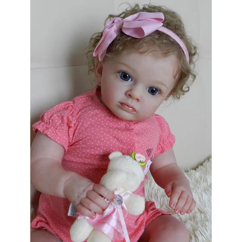 

58CM Reborn Girl Tutti Reborn Doll Soft Cuddly Cloth Body Lifelike 3D Skin Paint with Genesis Paint High Quality Art Doll