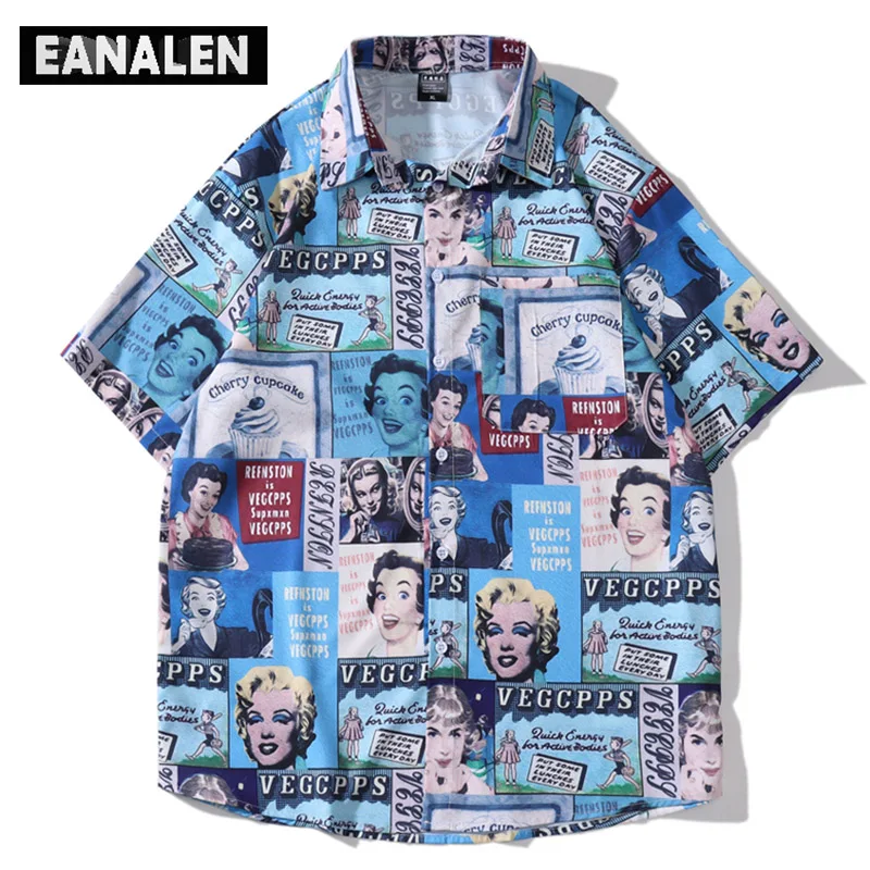American Movie Character Print Social Shirt Men's Hawaiian Y2K Punk Retro Fashion Oversized Beach Short Sleeve Shirt Aesthetics
American Movie Character Print Social Shirt Men's Hawaiian Y2K Punk Retro Fashion Oversized Beach Short Sleeve Shirt Aesthetics