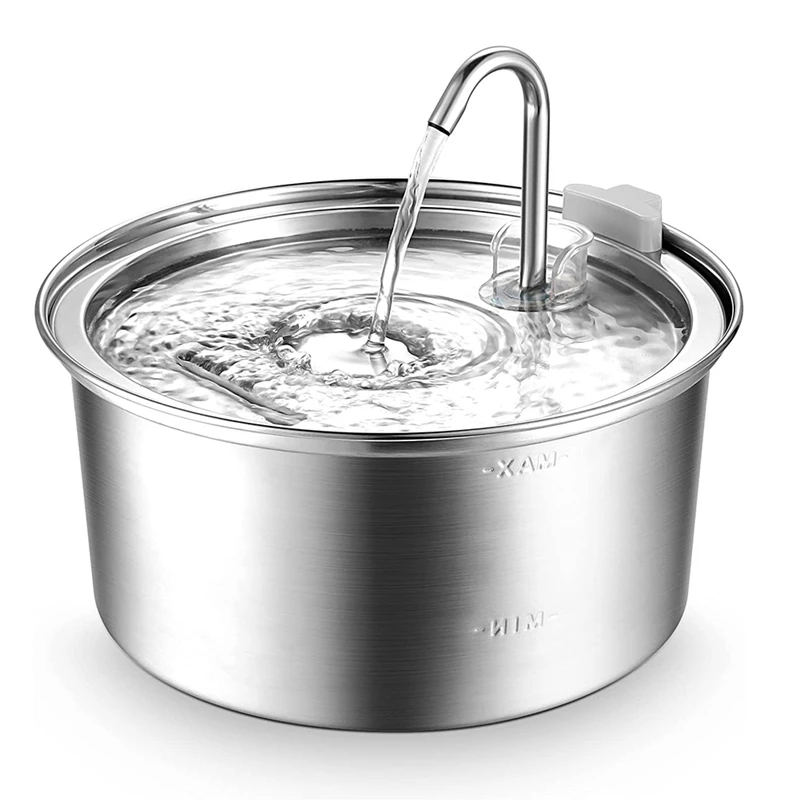 Cat Water Fountain, 3.2L/108Oz Automatic Stainless Steel Pet Fountain Dog Water Dispenser, Ultra-Quiet Pump
Cat Water Fountain, 3.2L/108Oz Automatic Stainless Steel Pet Fountain Dog Water Dispenser, Ultra-Quiet Pump