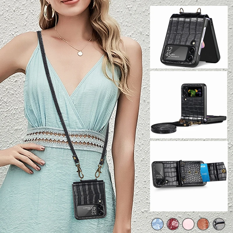 For Samsung Galaxy Z Flip 4 New Crossbody Crocodile Pattern Card Phone Case Galaxy Z Flip 4 Shockproof With Lanyard Case Cover
For Samsung Galaxy Z Flip 4 New Crossbody Crocodile Pattern Card Phone Case Galaxy Z Flip 4 Shockproof With Lanyard Case Cover