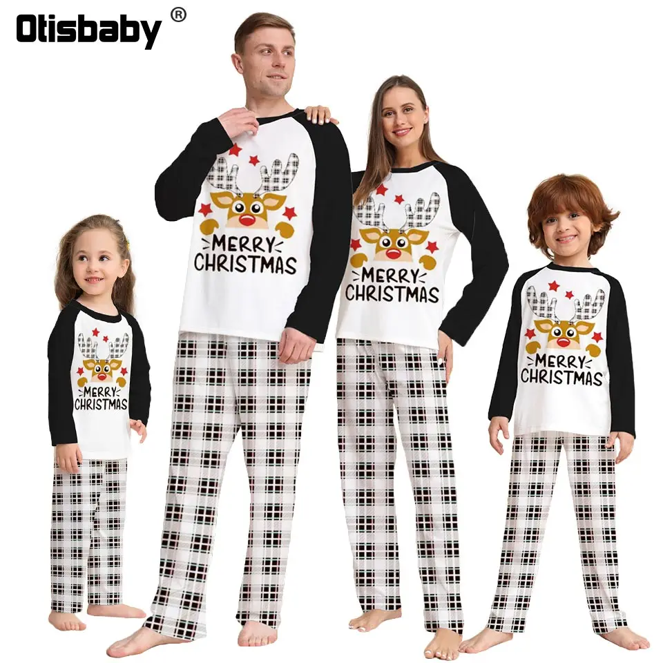 2022 New Year Fashion Family Pajamas Christmas Elk Print Long Sleeve T-Shirt Plaid Pants Sleepwear Mother Kids Matching Outfits
2022 New Year Fashion Family Pajamas Christmas Elk Print Long Sleeve T-Shirt Plaid Pants Sleepwear Mother Kids Matching Outfits
