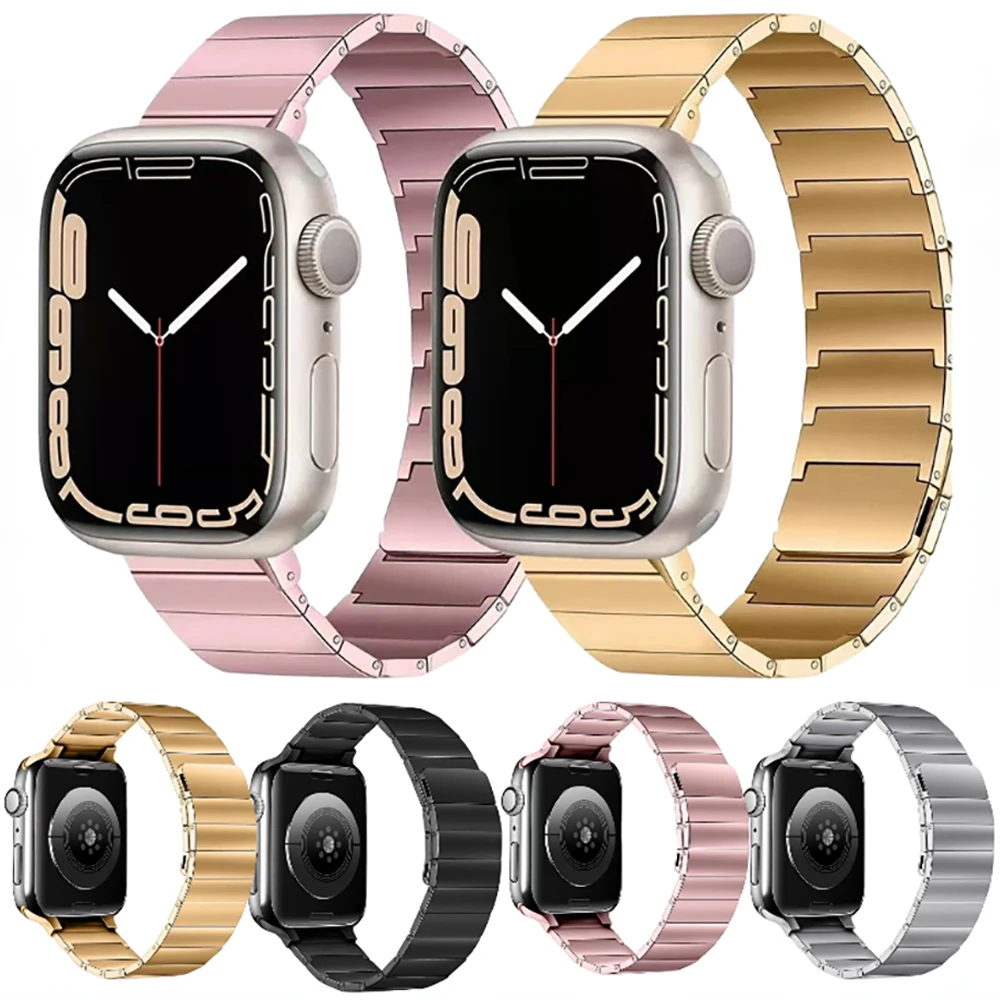 Metal Wristband for Apple Watch 49mm 45mm 44mm 42mm 41mm 40mm Stainless Steel Magnetic Loop Belt for iWatch Series Ultra 87654SE
Metal Wristband for Apple Watch 49mm 45mm 44mm 42mm 41mm 40mm Stainless Steel Magnetic Loop Belt for iWatch Series Ultra 87654SE