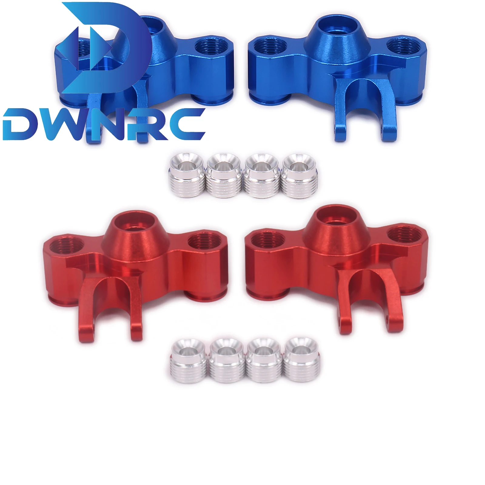 

Aluminum Front + Rear Axle Carriers Knuckle Arm Red/Sky Blue/Dark Blue/Titanium/Silver - 4PCS For 1/8 Mini E REVO Summit Rally