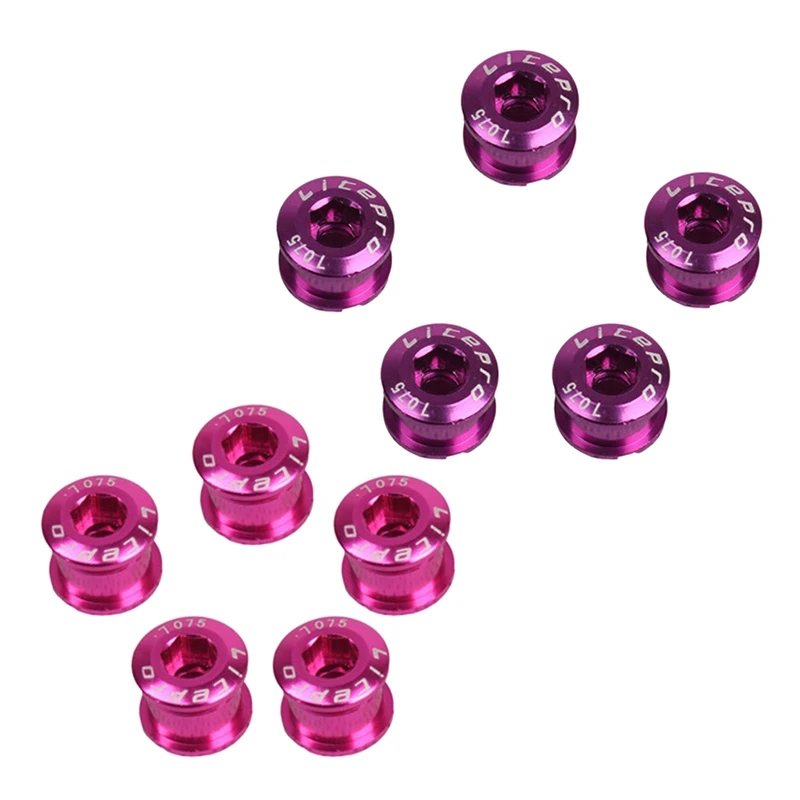 Litepro 10 Pcs Single Crankset Screw Bicycle Chain Ring Wheel Bolt Road Bicycle Disc Screws, 5 Pcs Pink & 5 Pcs Purple
Litepro 10 Pcs Single Crankset Screw Bicycle Chain Ring Wheel Bolt Road Bicycle Disc Screws, 5 Pcs Pink & 5 Pcs Purple